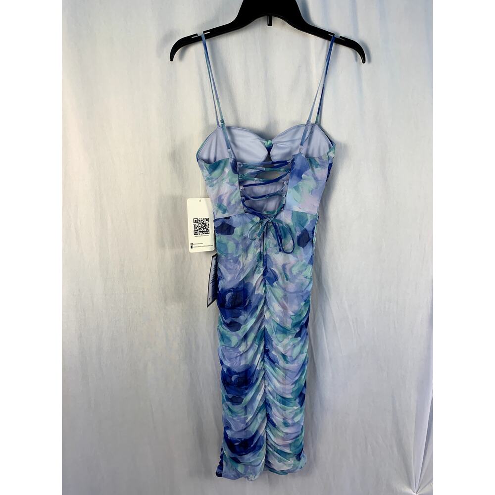 Emerald Sundae Juniors’ Corset Lace-Up-Back Dress – Blue Multi – XS – NWT - Picture 2 of 6